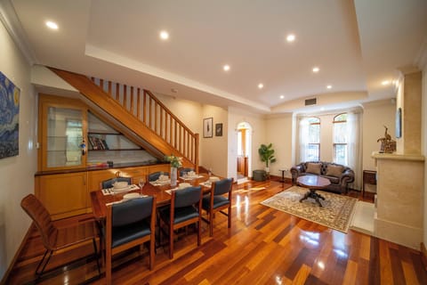 Economy Townhome, Balcony | Living area | TV, fireplace