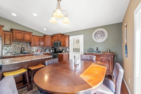 Dining area and kitchen
