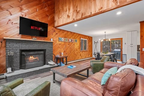 Gather by the fire after a day of adventures.