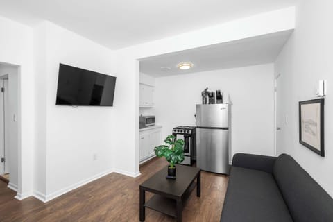 Stream all your favorites while you lounge in the comfy living area