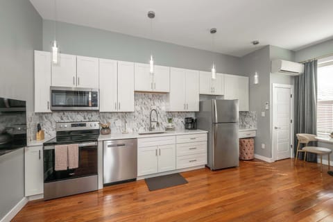 Start your day off with coffee or whip up a meal in the fully equipped kitchen