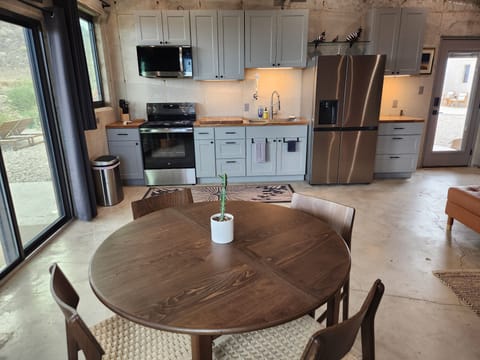 Kitchen and dining area