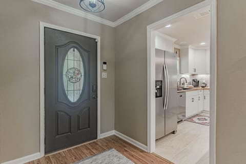 Entrance with kitchen to the left