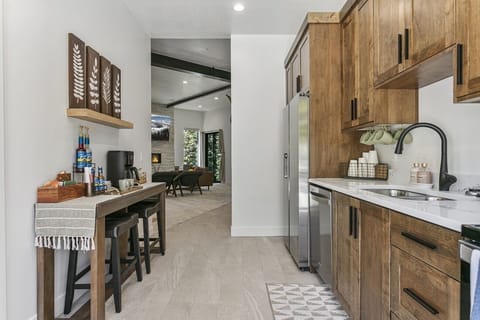 Indoors, Floor, Flooring, Kitchen, Dining Table