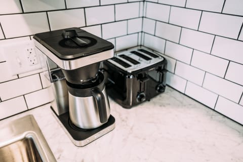 Brew your favorite coffee and toast up a morning treat in style!