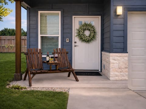 Your home away from home starts here—relax on the welcoming porch, unwind in comfort, and enjoy a peaceful stay designed to feel effortless from check-in to checkout. Book your getaway today!