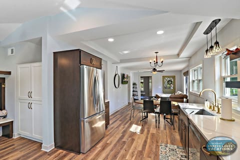 Kitchen, Dining and Living Room open concept.