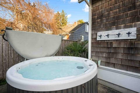 Relax and unwind in the hot tub.