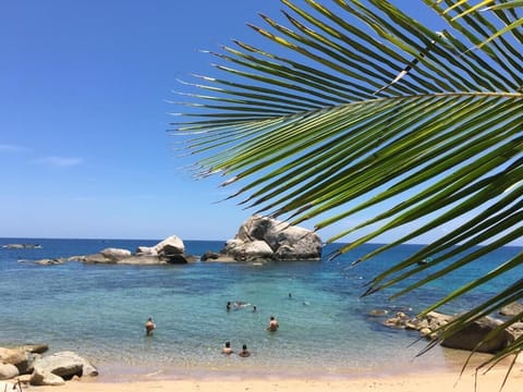 On the beach, beach bar