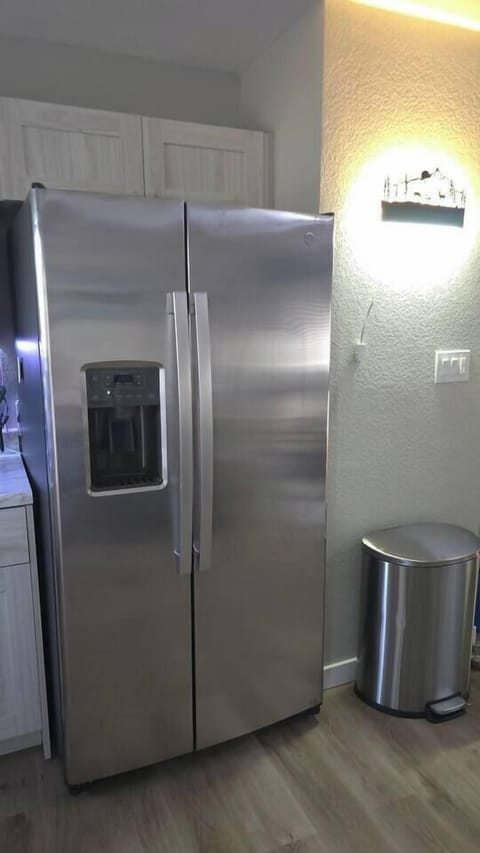 Stainless steel Refrigerator with ice maker and water 