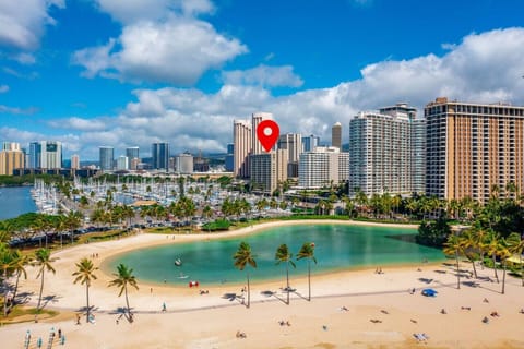 You`ll be conveniently located just across the street from Waikiki beach and lagoon when you stay with us.