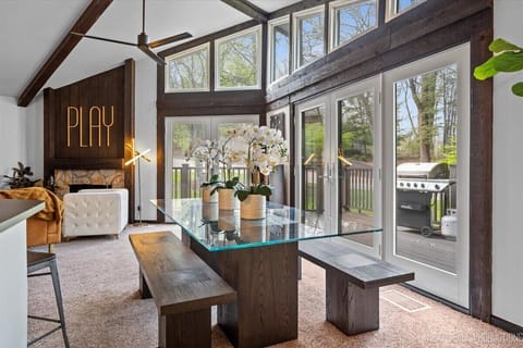 Gather for meals together at the dining table, with seating for 6