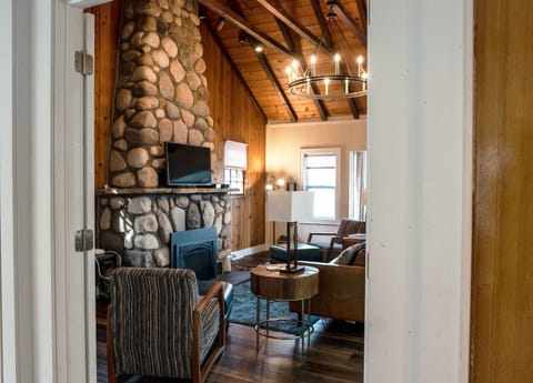 Curl up in the cozy living room & enjoy a movie night at home