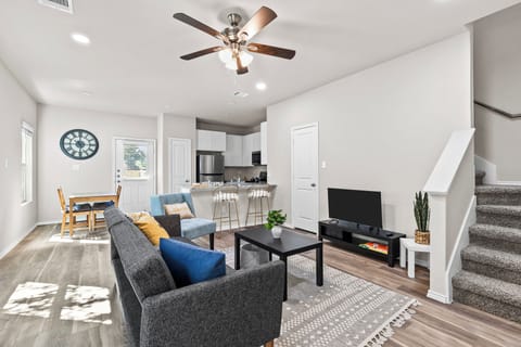 Open floor plan living dining kitchen