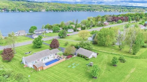 Our home is located on 1.5 acres and offers beautiful views of Lake Keuka