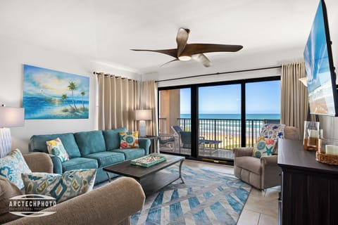 Luxury Condo, 2 Bedrooms, 2 Bathrooms, Oceanfront | Living area | Flat-screen TV
