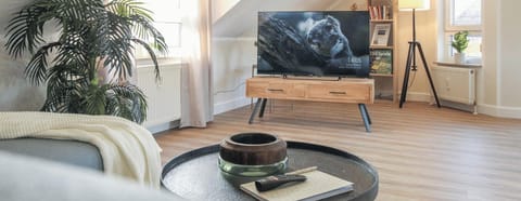 Our cozy living area with Smart TV