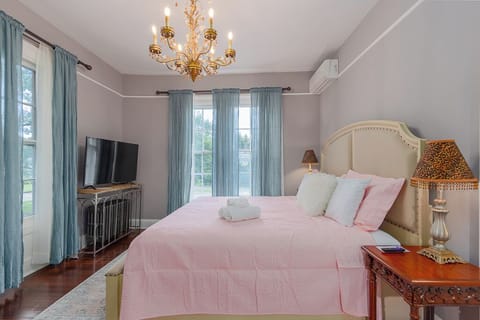 King-size bed. 