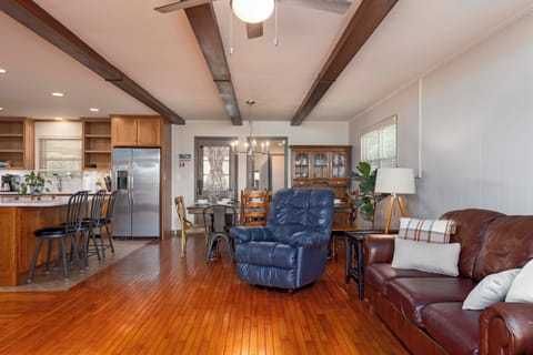 Dining table for 10-11 in the heart of the home for family dinners & game nights