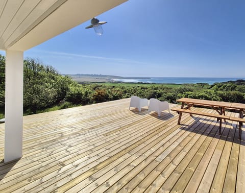 View of St. Tugen Beach from the terrace