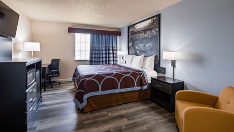 Room, 1 King Bed, Non Smoking | Individually decorated, individually furnished, desk, laptop workspace