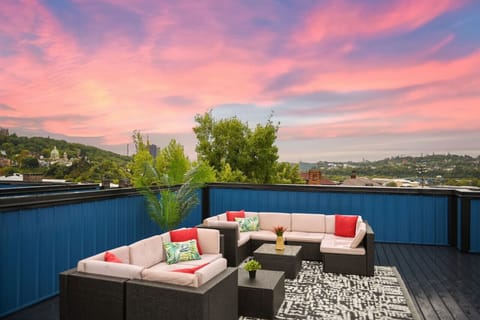 Connect with friends while sunsets paint the skyline.