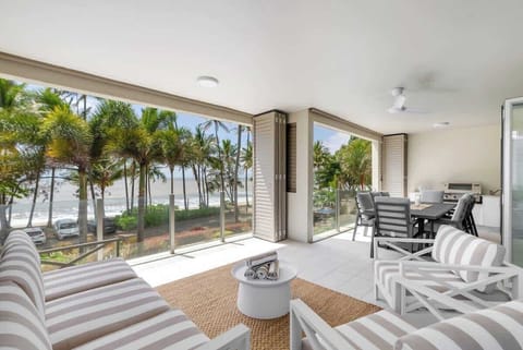 The oversized deck can be enjoyed all year round with outdoor lounge chairs and dining overlooking the water.

