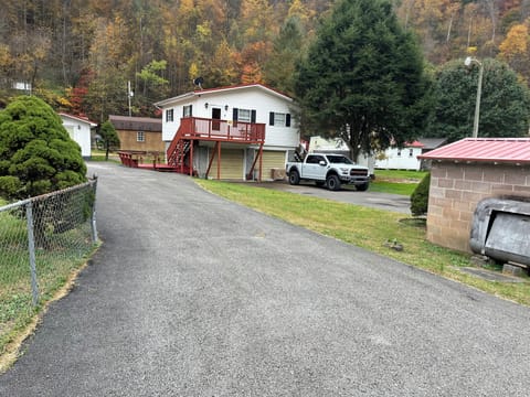 2 separate driveways, plenty of parking