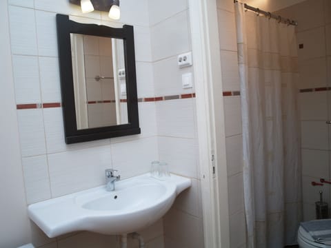 Bathroom | Shower, hair dryer, towels, soap