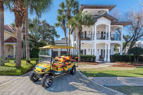 Front of Home & 6 Seat Golf Cart