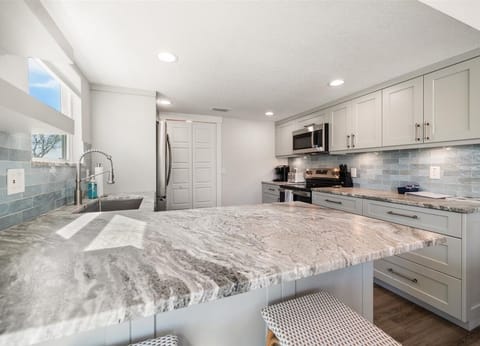 kitchen view from dining table