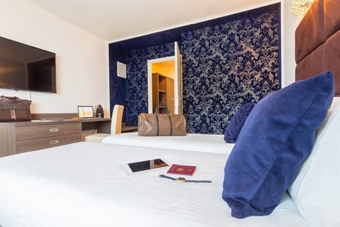 Get a good night's rest in the cozy bedroom.