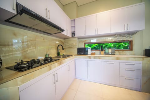 Deluxe Villa, 3 Bedrooms, Balcony, Mountain View | Private kitchen | Eco-friendly cleaning products, paper towels