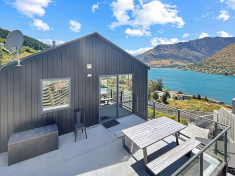 Private outdoor area with tiered access and seating