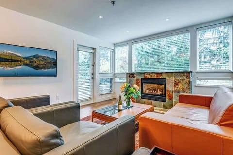 Large TV and Gas Fireplace to Relax 