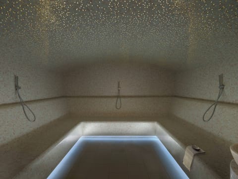 Sauna, steam room, body treatments, aromatherapy, deep-tissue massages