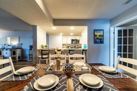 Dining table and countertop bar is the perfect setting for unforgettable moments