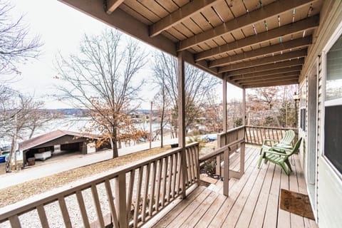 Expansive lakeside porch offering serene lake views
