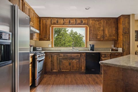 Stainless steel appliances.