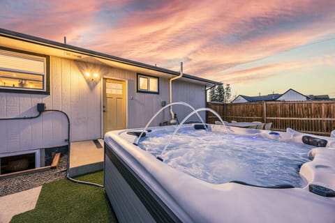 Sink into the spa experience—color-changing lights, arched fountains, and pure backyard bliss.