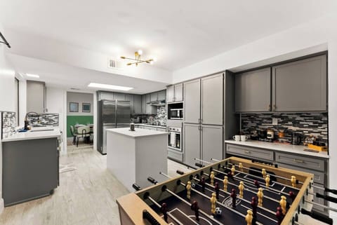 Gather around the foosball table for some lively competition, then head to the fully equipped kitchen to whip up delicious meals and snacks together!