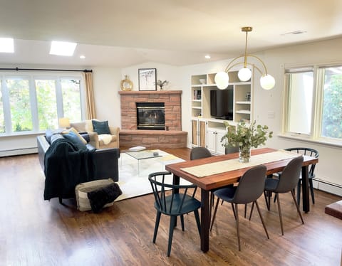 Open plan living and dining