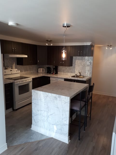 Apartment, 3 Bedrooms (La Petite Bergeronnette) | Private kitchen | Coffee/tea maker, full-size fridge, microwave, oven
