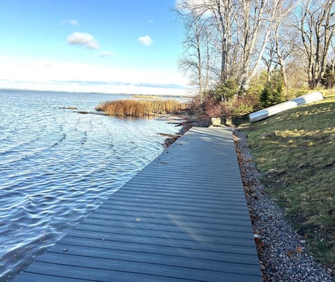 Lounging Boardwalk with dock. Kayaks will be available in the spring!