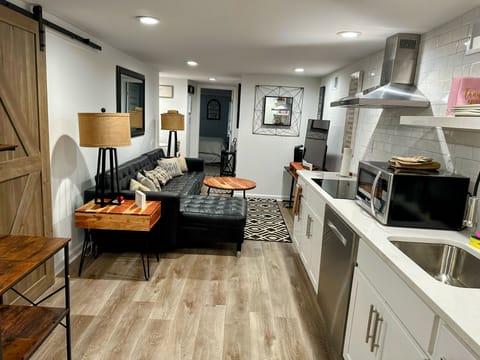 Living room/Kitchen/eating area combination area.
