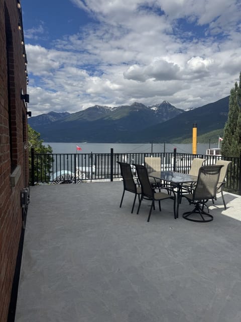 Mountain and lake view deck