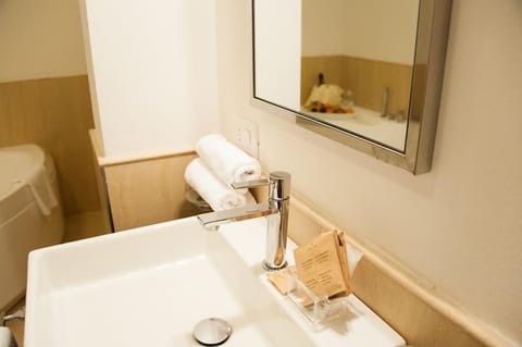 Suite | Bathroom | Hair dryer, towels, soap, shampoo