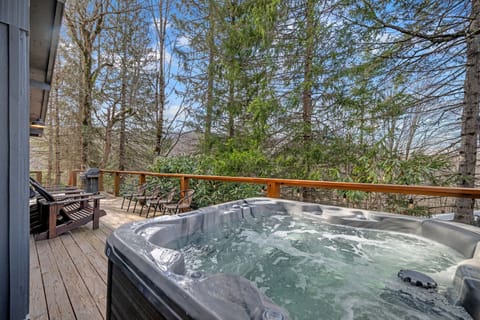 Soak under the trees with total privacy and calming forest sounds.