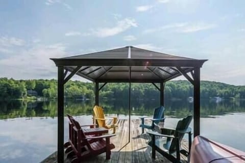 Dock with Muskoka chairs