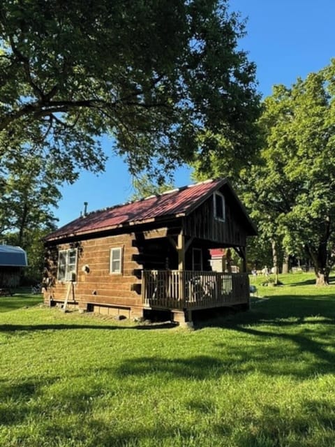 Rustic Cabin porch from the side.